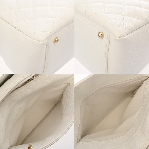 CHANEL Chanel Matelasse PTT Petit Time Rest Tote White A18004 Women's Caviar ... - Picture 7 of 10